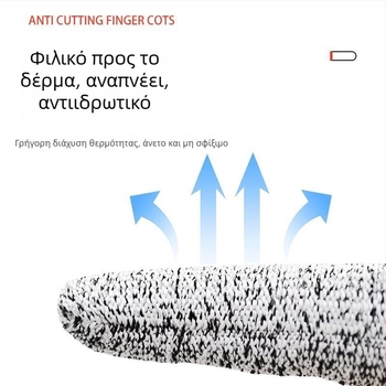 Προστατευτικά δακτύλων κατά της κοπής επιπέδου 5 για ξυλουργική – HPPE με επένδυση νάιλον, επαναχρησιμοποιούμενα, μοντέλο A001