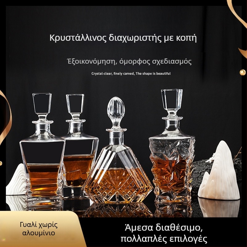Σετ γυάλινών φιαλών κρασιού, 5 τεμάχια, με φελλούς, χωρητικότητα 701–800 ml, προσαρμογή και εκτύπωση λογότυπου