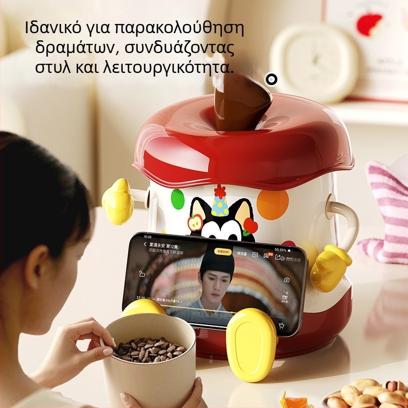 Επιτραπέζιο κουτί αποθήκευσης με καπάκι, σχέδιο καρτούν χαριτωμένο, υλικό PP, χωρητικότητα 6 L, κατάλληλο για κοσμήματα, είδη γραφείου και καλλυντικά, σετ 6 τεμαχίων