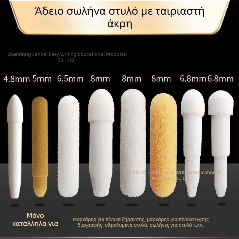 Μαρκαδόρος λευκής επιφάνειας με κυκλικό και τσεκούρι-σχήματος άκρη, ακρυλικό σώμα, επαναγεμίζεται και αντικαθίσταται η μύτη, μάρκα LONBEST/Lambeth