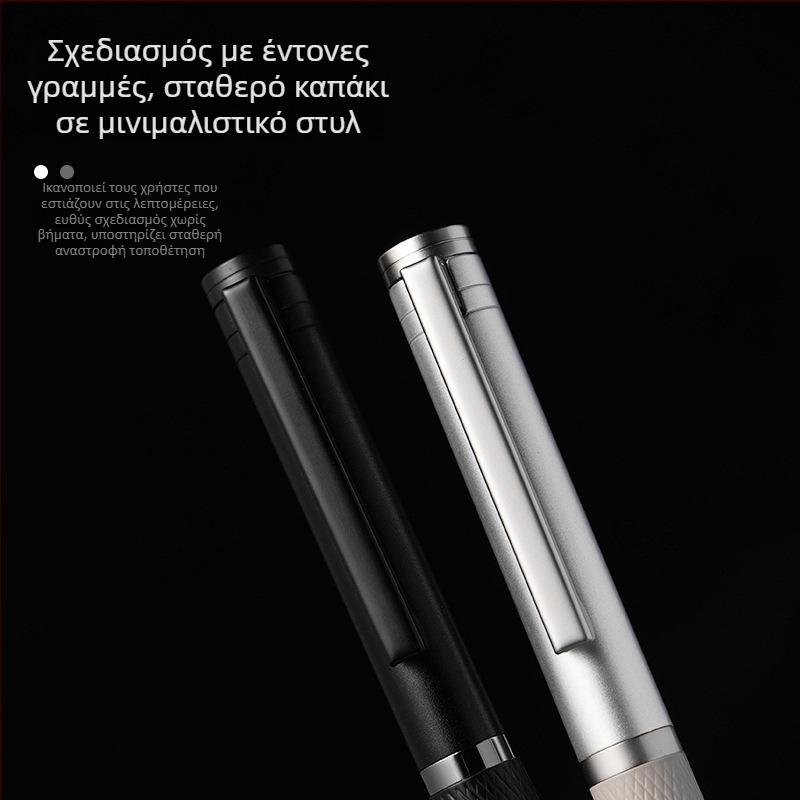Μεταλλικό στυλό με μελάνι για μαθητές, υψηλής ποιότητας, κατάλληλο για άνδρες και γυναίκες, με καμπύλη μύτη, ρετρό στυλ