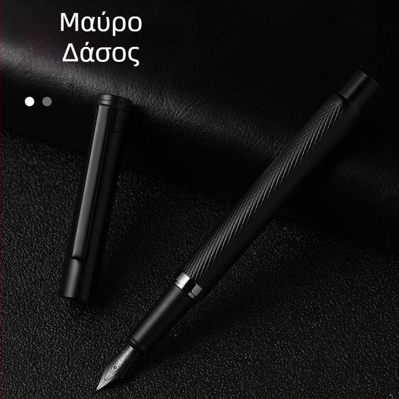 Μεταλλικό στυλό με μελάνι για μαθητές, υψηλής ποιότητας, κατάλληλο για άνδρες και γυναίκες, με καμπύλη μύτη, ρετρό στυλ