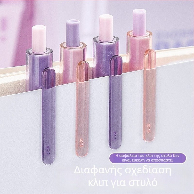 Gel pen Milk Tea σειρά από την Kaba Bear, μηχανισμός ώθησης, άκρη από ανοξείδωτο ατσάλι, πλαστικό σώμα, γρήγορο στέγνωμα μαύρο μελάνι