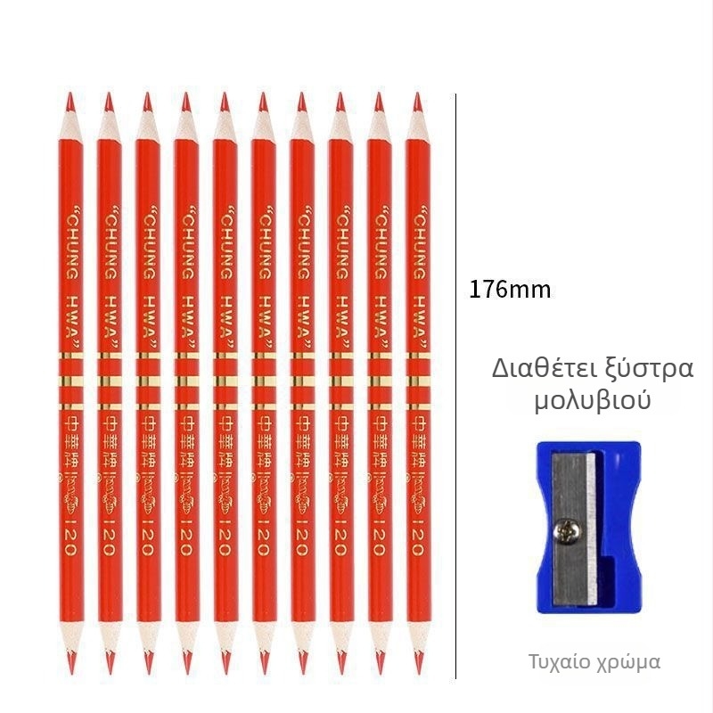 Διχρωμικό διπλής όψεως μολύβι με μετακινούμενο μηχανισμό — ξύλινο περίβλημα, μάρκα Unique, Τύπος: Άλλο