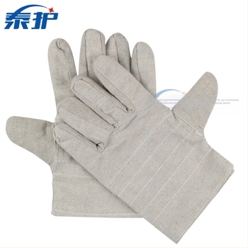Γάντια συγκόλλησης από καμβά, διπλού στρώματος, με ημι-επενδυμένο εσωτερικό, μήκος περίπου 24 εκ, Taihu