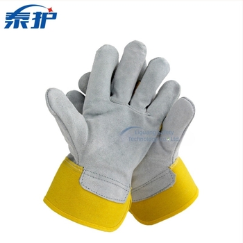 Γάντια συγκόλλησης από δέρμα αγελάδας, δύο στρώσεων με θερμική μόνωση, κατάλληλα για συγκόλληση και ηλεκτροσυγκόλληση, ανθεκτικά γάντια εργασίας