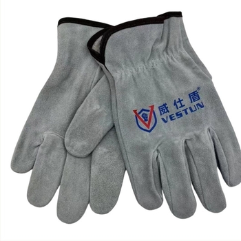 Weishidun G-2067 Κοντές δερμάτινες μηχανικές γάντες συγκόλλησης, αντικοπή, υλικό: δέρμα split βοείου, προστασία στην εργασία