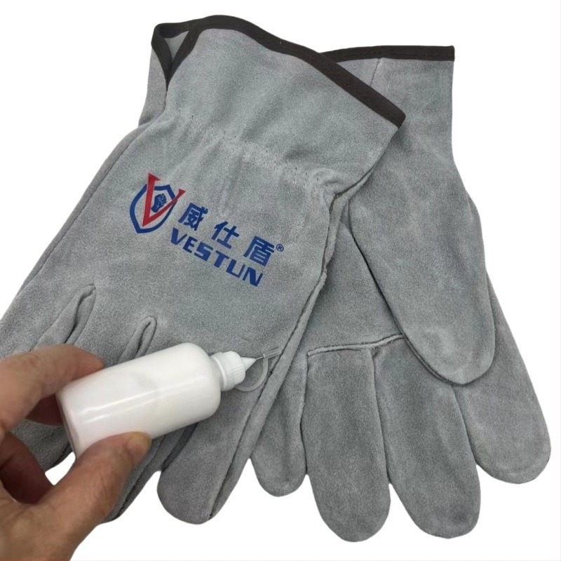 Weishidun G-2067 Κοντές δερμάτινες μηχανικές γάντες συγκόλλησης, αντικοπή, υλικό: δέρμα split βοείου, προστασία στην εργασία