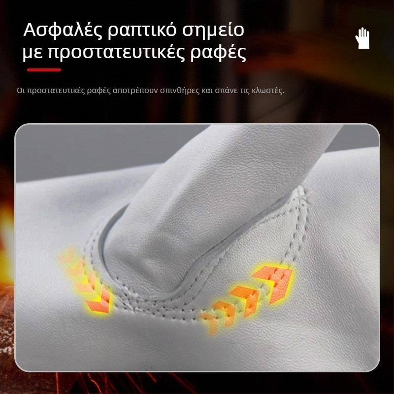 GHN011 Γάντια συγκόλλησης από δέρμα προβάτου