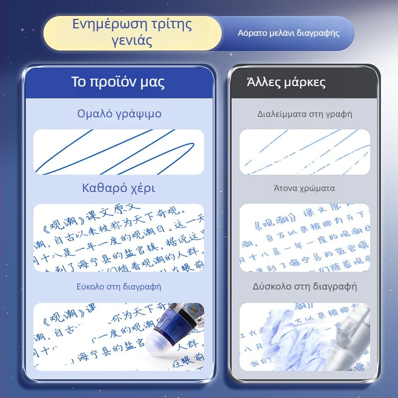 Διαγραψιμό γέλη στυλό για μαθητές – μηχανισμός ώθησης, ST άκρη, πλαστικό περίβλημα