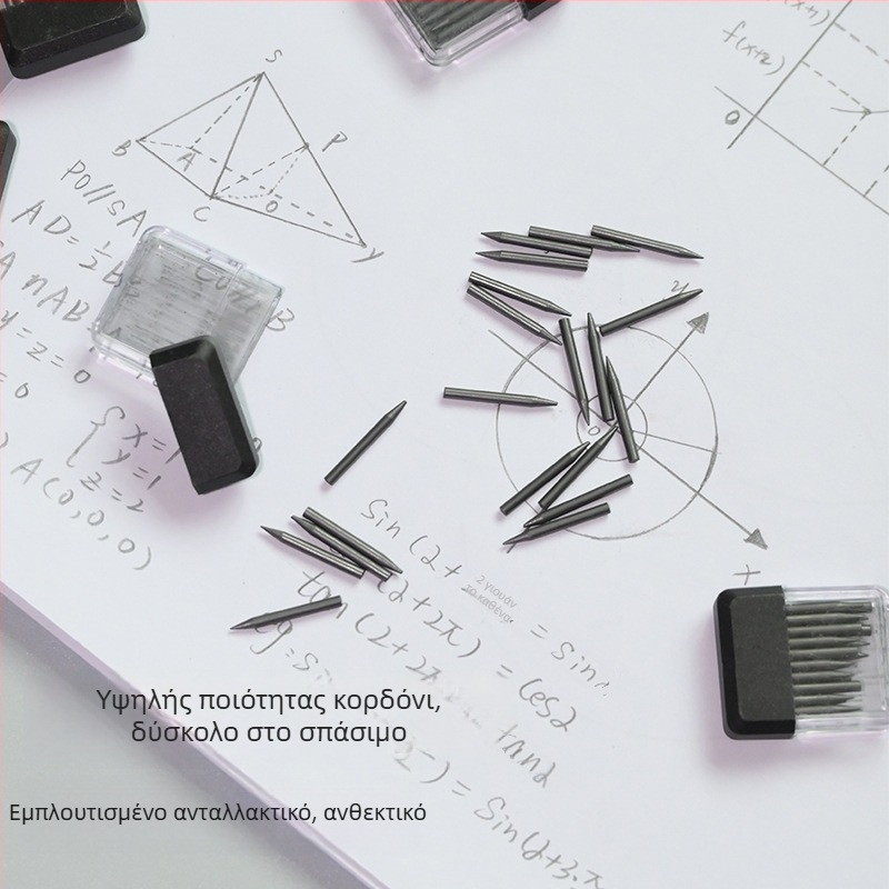 Ρεφίλ μολύβδου για χάραξη κύκλων, 1.0mm, πλαστική συσκευασία σε κουτί, μοντέλο πυρήνας καμπύλης