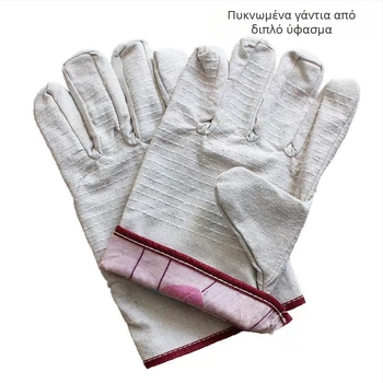 Γάντια συγκόλλησης από διπλού στρώματος καμβά, ενισχυμένα με 24 ραφές, μη-αναλώσιμα, προστατευτικά γάντια συγκόλλησης