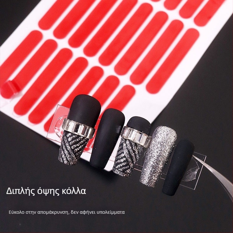 Κόλλα νυχιών για μανικιούρ, διπλής όψης, διαφανής, χωρίς ίχνη, 1 τεμάχιο, εγχώρια μάρκα