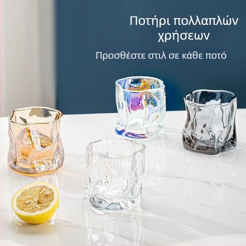 Σετ ποτηριών ουίσκι, γυάλινο υλικό, χωρητικότητα 101-200 ml, ιαπωνικού στυλ με αλλοίωση χρώματος, συσκευασμένο σε κουτί από χαρτόνι.