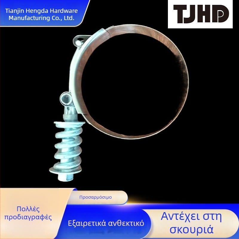 TJHD σφιγκτήρας τύπου T με ελατήριο για αεραγωγούς, ανοξείδωτο ατσάλι, εύρος σφιξίματος 60-68 mm, ευρεία εφαρμογή