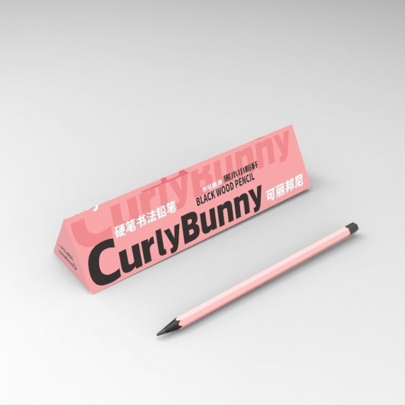 CURLY BUNNY εξάγωνο HB ξύλινο μολύβι για μαθητές Α' και Β' τάξης – ανθεκτικό στη θραύση