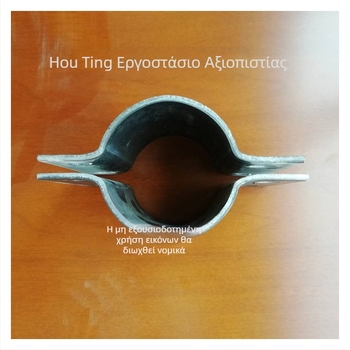 100x4 mm ευρυμένη παχιά μεταλλική πλάκα από σίδηρο για κάθετο στύλο και κυκλικό σωλήνα — κλιπ στερέωσης σωλήνα