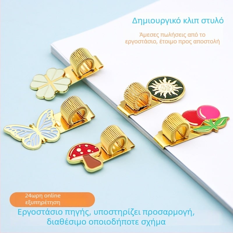 Κλιπ στυλό από κράμα ψευδάργύρου με ελατήριο – πολυλειτουργικός θήκη για σημειωματάριο και στυλό, μεταλλικό εμαγιέ ένθετο