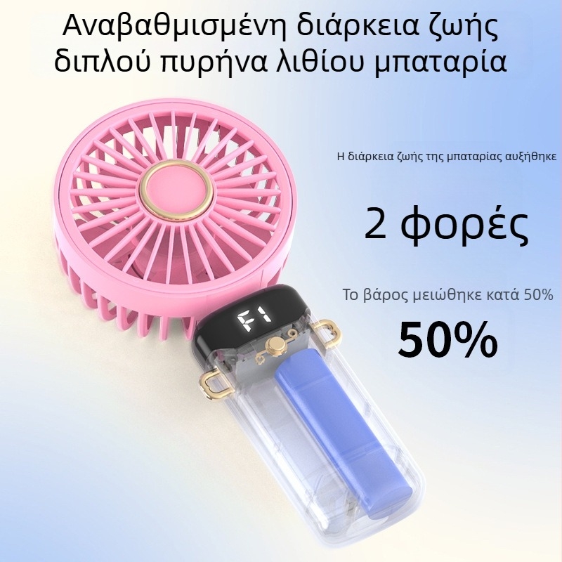 Χειροκίνητος ανεμιστήρας, PP υλικό, αθόρυβος, για φοιτητές, ταξίδια, γραφείο, εστίες, επαγγελματικά ταξίδια