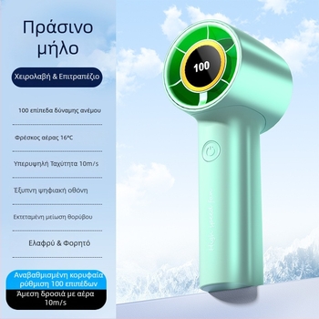 Χειροκίνητος USB ανεμιστήρας με ενσωματωμένη μπαταρία, συνεχής ρύθμιση ταχύτητας, χαμηλός θόρυβος