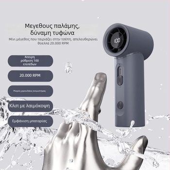 Μίνι φορητός ανεμιστήρας USB με ψηφιακή οθόνη, τσέπης για εξωτερικούς χώρους, 5 λεπίδες, 100 επιπέδων ρύθμισης ταχύτητας, υψηλή ταχύτητα
