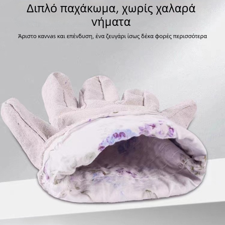 Γάντια εργασίας από καμβά με διπλό στρώμα και πλήρη επένδυση, 24 ζεύγη, ανθεκτικά στη φθορά, για συγκόλληση, βάρος 88 g