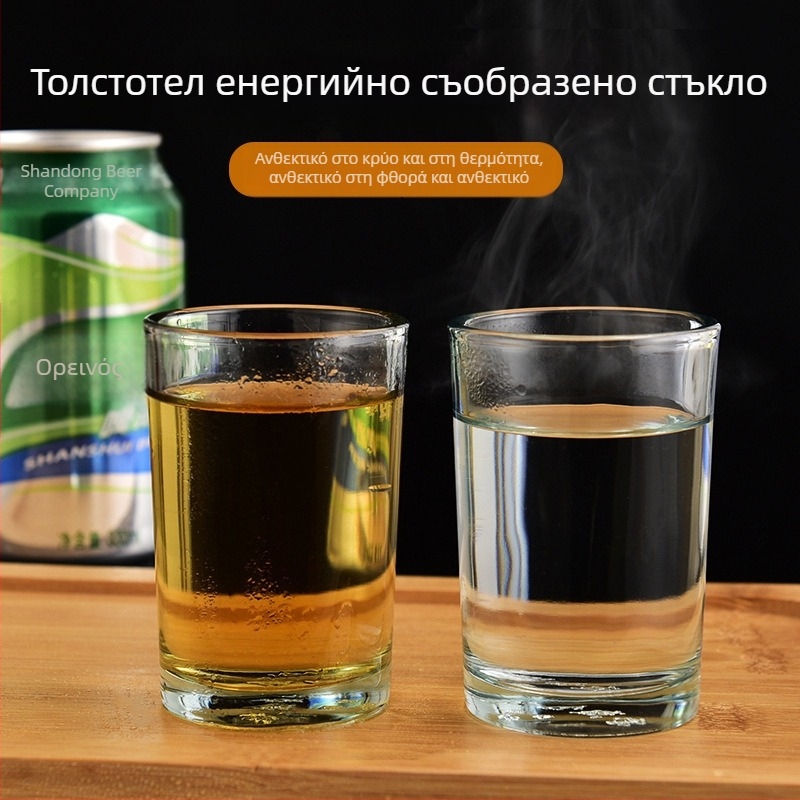 Σετ ποτηριών για αλκοολούχα από tempered γυαλί – απλός σχεδιασμός, χωρητικότητα 1000 ml και άνω