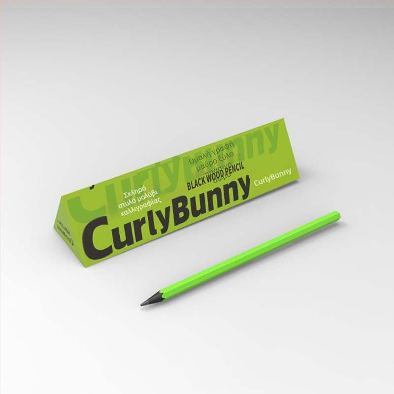 Curly Bunn Μαύρο ξύλινο μολύβι HB/2B για γραφή – Α' και Β' τάξη