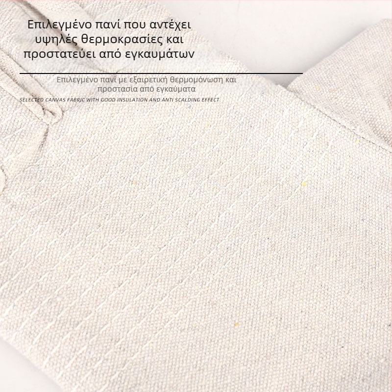 Γάντια συγκόλλησης από καμβά, παχύτερα με διπλό στρώμα, 24 γραμμές ραφής, υφάσματα θωράκισης, θερμική μόνωση