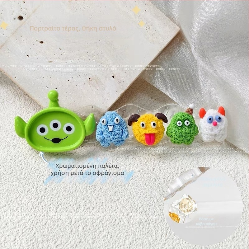 Ακρυλικός θήκη στυλό για τέχνη νυχιών με καρτούν κατοικίδιο, παλέτα και ράφι αποθήκευσης (Καθαρό περιεχόμενο: 36 g; Κατηγορία: κοσμήματα νυχιών; Υλικό: ακρυλικό; Κατάλληλο για όλους)