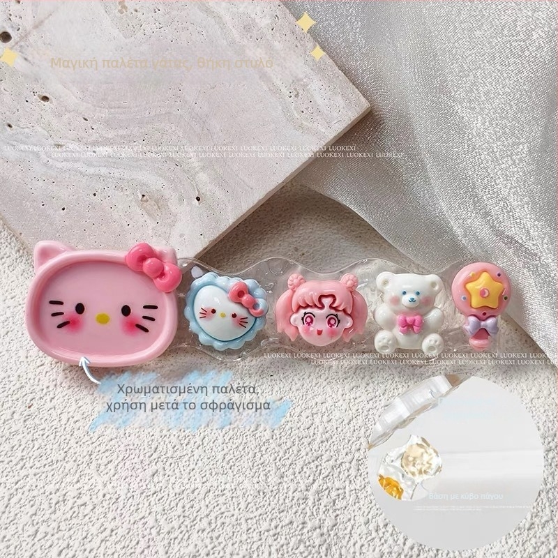 Ακρυλικός θήκη στυλό για τέχνη νυχιών με καρτούν κατοικίδιο, παλέτα και ράφι αποθήκευσης (Καθαρό περιεχόμενο: 36 g; Κατηγορία: κοσμήματα νυχιών; Υλικό: ακρυλικό; Κατάλληλο για όλους)