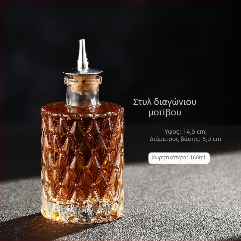 Μπουκάλι αμπσίντης – γυάλινο μπουκάλι με καπάκι από δρύινο και σταγονόμετρο, κλασικό στυλ, μονή συσκευασία, βάρος 0.15, κυκλοφόρησε το 2024