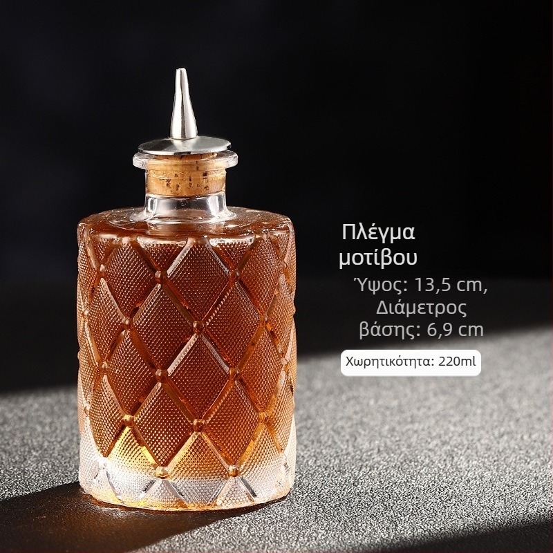 Μπουκάλι αμπσίντης – γυάλινο μπουκάλι με καπάκι από δρύινο και σταγονόμετρο, κλασικό στυλ, μονή συσκευασία, βάρος 0.15, κυκλοφόρησε το 2024