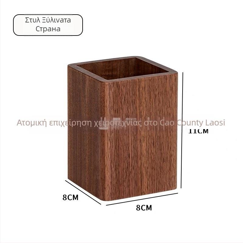Ξύλινη θήκη για στυλό σε οκταγωνικό σχήμα, μοντέρνο μινιμαλιστικό στυλ, χωρητικότητα 18 L, δυνατότητα εκτύπωσης λογοτύπου