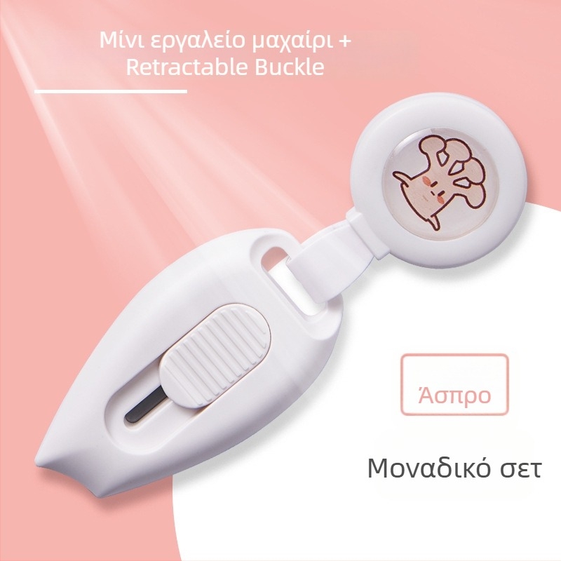 Φορητό μικρό μαχαίρι γραφείου για άνοιγμα δεμάτων και κοπή χαρτιού, μοντέλο 7152, κατασκευή μέταλλο/πλαστικό, λάμα 10, μήκος 65 mm, βάρος 20 g