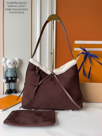 Τσάντα Tote από γνήσιο nubuck δέρμα για καθημερινές μετακινήσεις, μαγνητικό κούμπωμα και θήκη με φερμουάρ