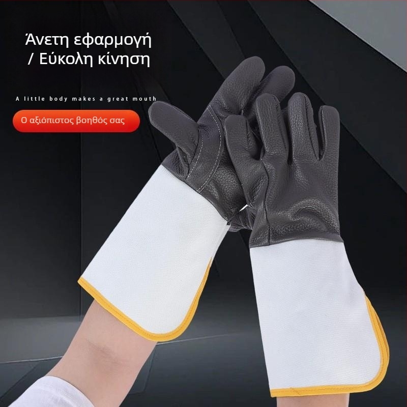 Γάντια συγκόλλησης, βοειδούς δέρματος, θερμική μόνωση, αντί-κάψιμου, για συγκόλληση, μίας χρήσης