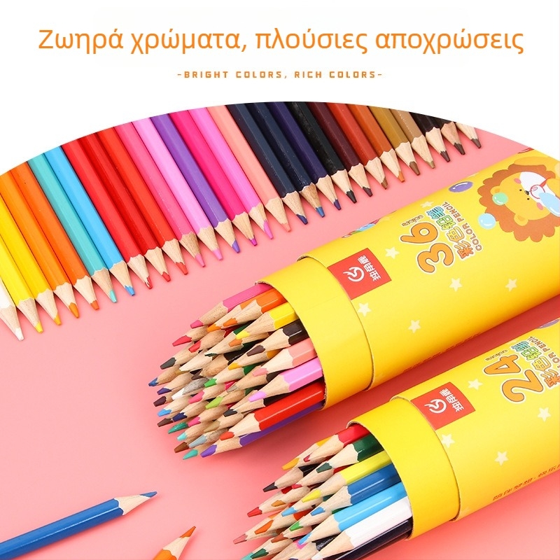 Σετ παιδικών χρωματικών μ Mollυβιών HB, εξωτερική επικάλυψη από χαρτί, βασική συσκευασία, GB πρότυπο, κατάλληλο για ζωγραφική, γραφή και χρωματισμό