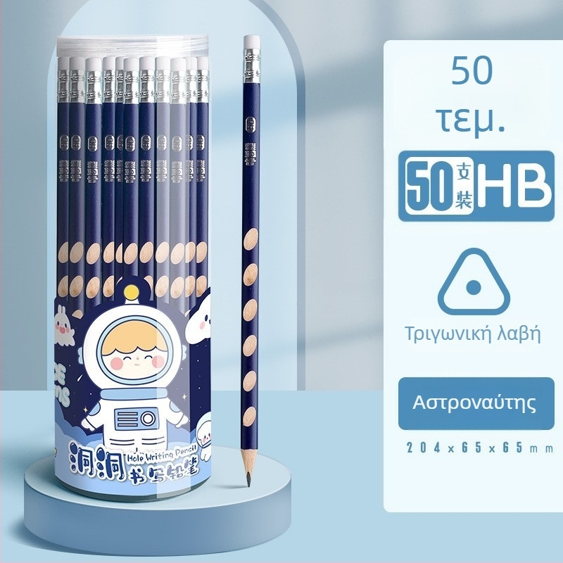 Μολύβι Kaba Bear με σχέδιο οπής για διόρθωση λαβής, 2B τριγωνική λαβή για αρχάριους