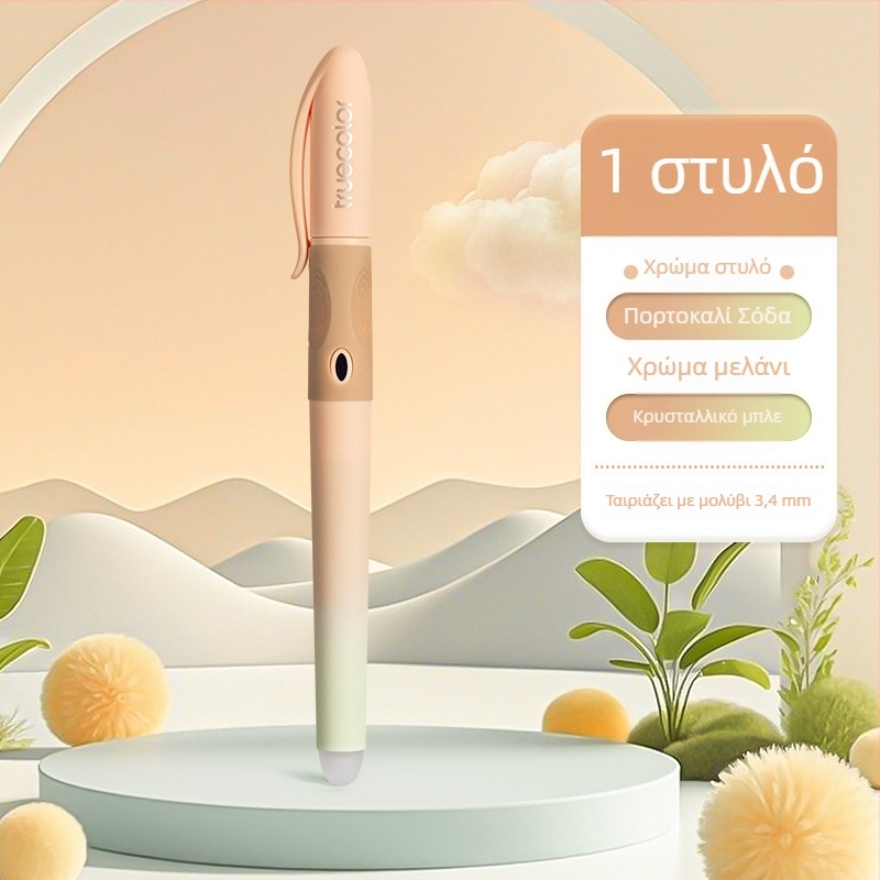 TrueColor διαγραψιμό στυλό για πρακτική γραφή σε μαθητές δημοτικού, gradient χρώμα, unisex, με αλλάξιμη σακούλα μελανιού (Συστήματα παροχής μελανιού: σακούλα μελανιού; Υλικό περιβάλματος: πλαστικό; Υλικό άκρου: ιριδίου; Μοντέλο: κάθετο στυλό; Προσαρμογή δι