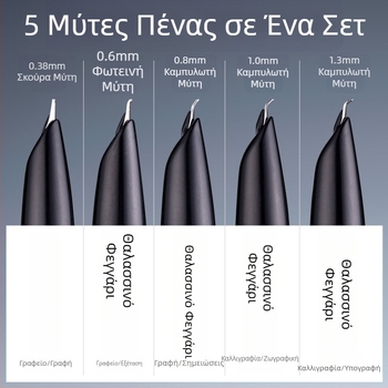 Yongsheng στυλό φοντέν με μικρό 0,6 mm μυτερό ακρο για ενήλικες, σώμα από μαύρο έβενο ξύλο, καλλιγραφική πένα με κυρτό άκρο