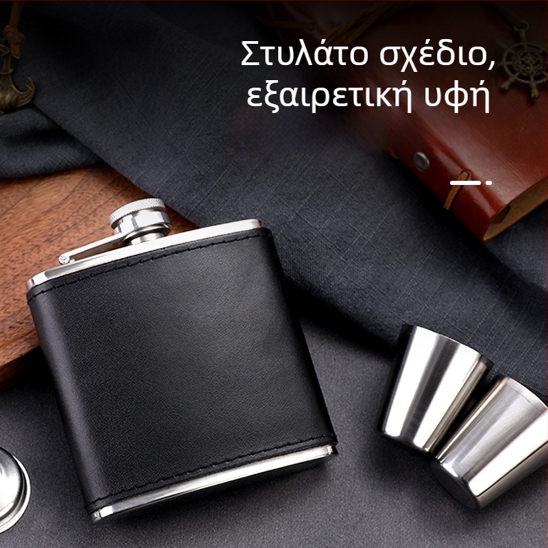 Σετ μίνι φιαλών κρασιού από ανοξείδωτο χάλυβα 304, φορητό για εξωτερικούς χώρους, μοντέρνο μινιμαλιστικό στυλ, κυκλοφόρησε το 2025