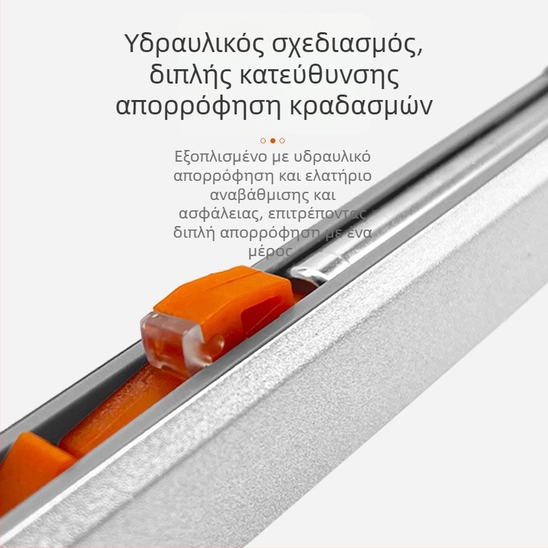 Διπλής κατεύθυνσης τροχός αποσβεστήρας για συρόμενες πόρτες — ανοξείδωτος χάλυβας, Ø28 мм, άξονας Ø5 мм, φορτίο 75–95 kg, κατάλληλο για ξύλινες, γυάλινες και πόρτες από ανοξείδωτο χάλυβα