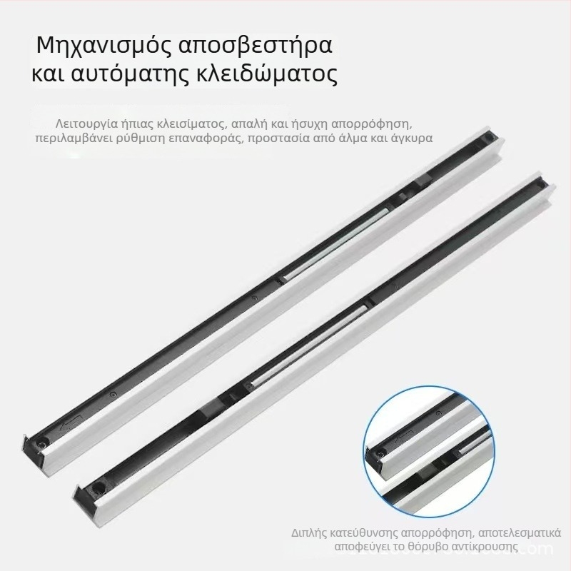 Αλουμινένιος εξοπλισμός πόρτας συρόμενης χωρίς οδηγό – Vishunda OEM, μέγιστο φορτίο 80 kg, εμβέλεια 800–1200 mm
