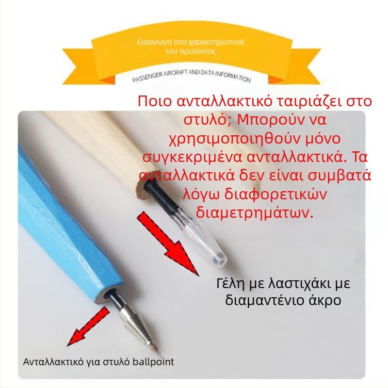 Ρεφίλ για στυλό ξυλογλυπτικής – 0,5 mm, μοντέλο G324, πλαστικό, συμβατό με ballpoint και γέλη γραφής