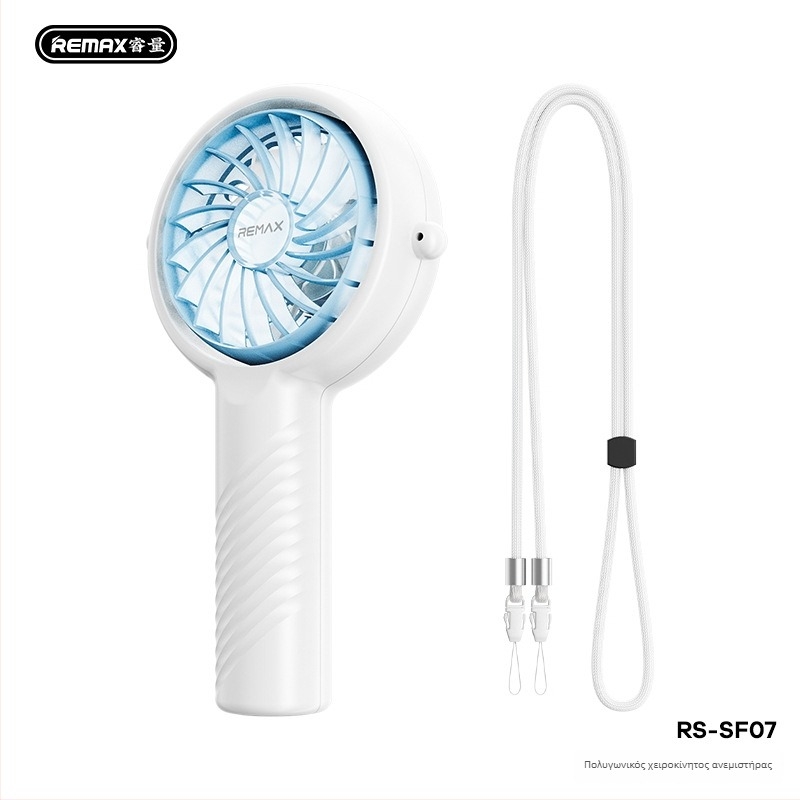 Φορητός ανεμιστήρας USB - 5 λεπίδες, brushless κινητήρας, ενσωματωμένη μπαταρία 1000–1200 mAh, φόρτιση USB, 3 ταχύτητες