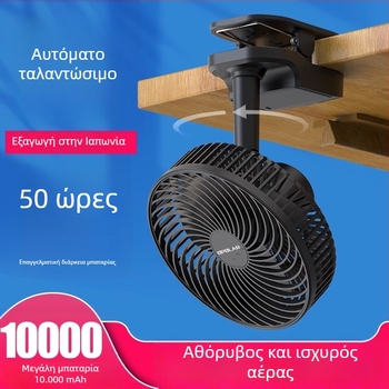 OPOLAR Κλιπ-ON Αθόρυβος USB Μίνι Επιτραπέζιος Ανεμιστήρας με Αφαιρούμενη Μπαταρία, 5 Ταχύτητες, 3 Λεπίδες, Μπαταρία πάνω από 12 ώρες