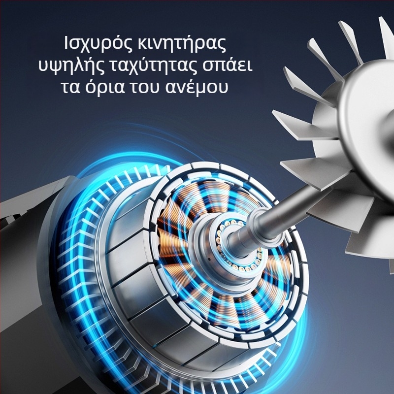 Χειρολαβής τουρμπό ανεμιστήρας χωρίς λεπίδες, ασφαλής για εξωτερική χρήση, με ψηφιακή οθόνη, 9 ταχύτητες, φυσητήρας σκόνης αυτοκινήτου, εκκίνηση φωτιάς