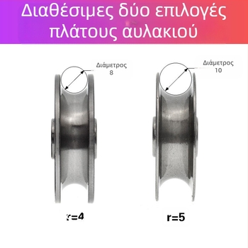 Μεταλλικός τροχός καθοδήγησης με U-καναλάκι και ρουλεμάν για συστήματα ράγας | κατασκευή από χάλυβα | ακριβής κύλινδρος