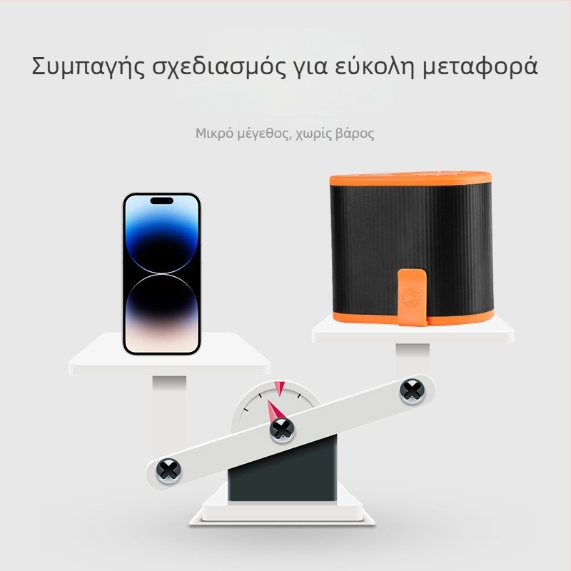 Ανεμιστήρας μέσης USB επαναφορτιζόμενος, μίνι με πλαστικές λεπίδες — 3 ταχύτητες, αυτονομία 3–6 ωρών, ενσωματωμένη μπαταρία 1000–1200 mAh, κινητήρας με βούρτσες